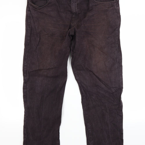 TU Mens Brown  Denim Straight Jeans Size 40 L30 in