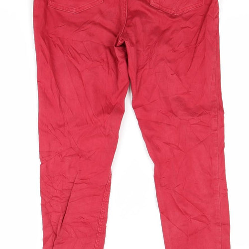 Marks and Spencer Womens Red  Denim Flared Jeans Size 10 L28 in