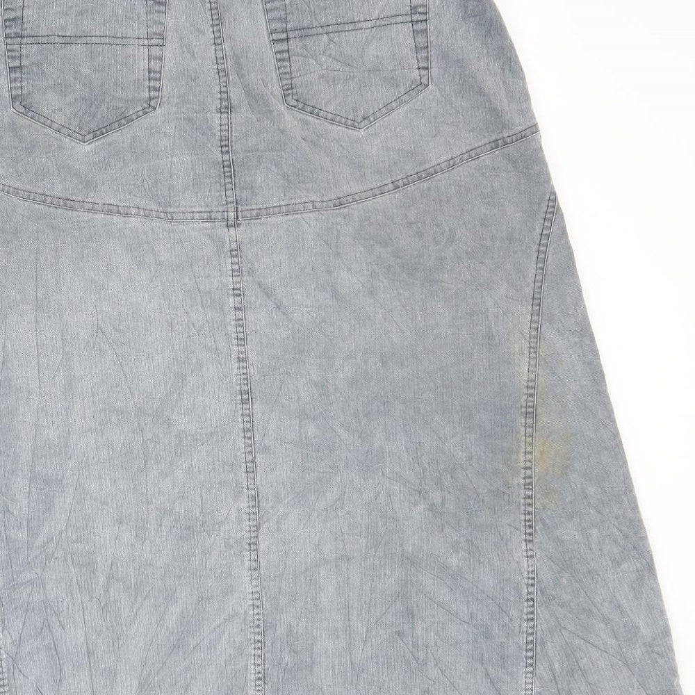 verse Womens Grey  Denim A-Line Skirt Size 14
