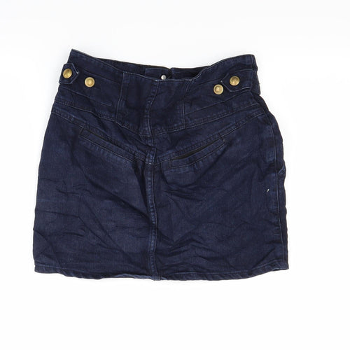 Topshop Womens Blue  Denim Mini Skirt Size 8