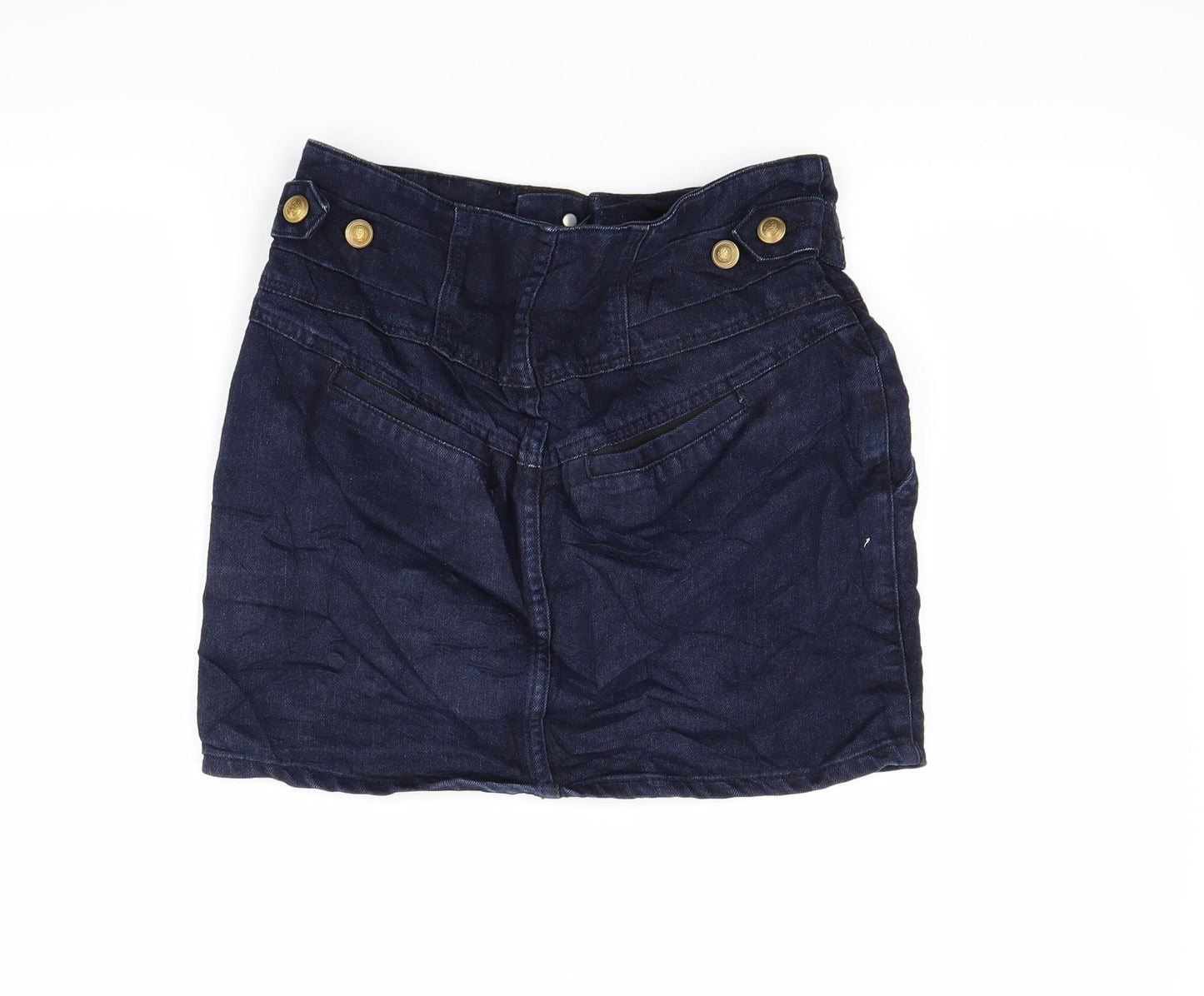 Topshop Womens Blue  Denim Mini Skirt Size 8