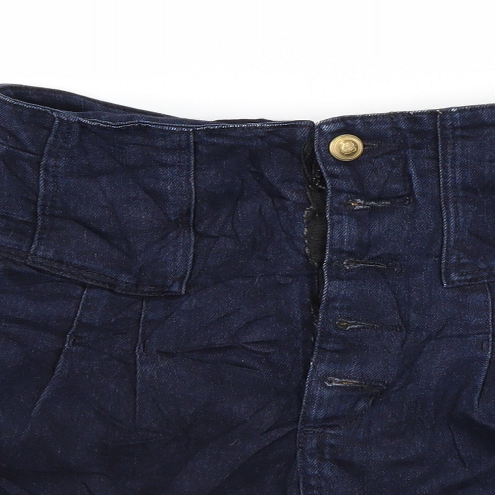 Topshop Womens Blue  Denim Mini Skirt Size 8