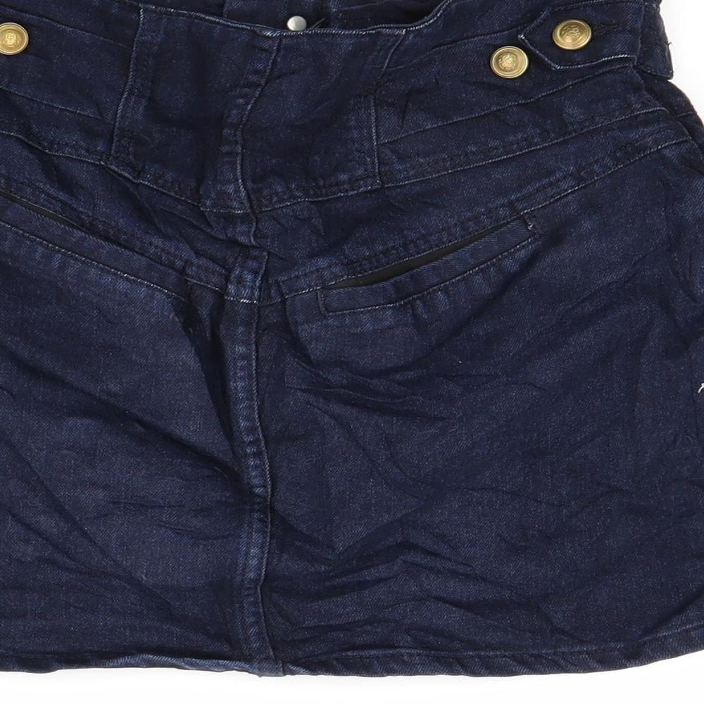 Topshop Womens Blue  Denim Mini Skirt Size 8