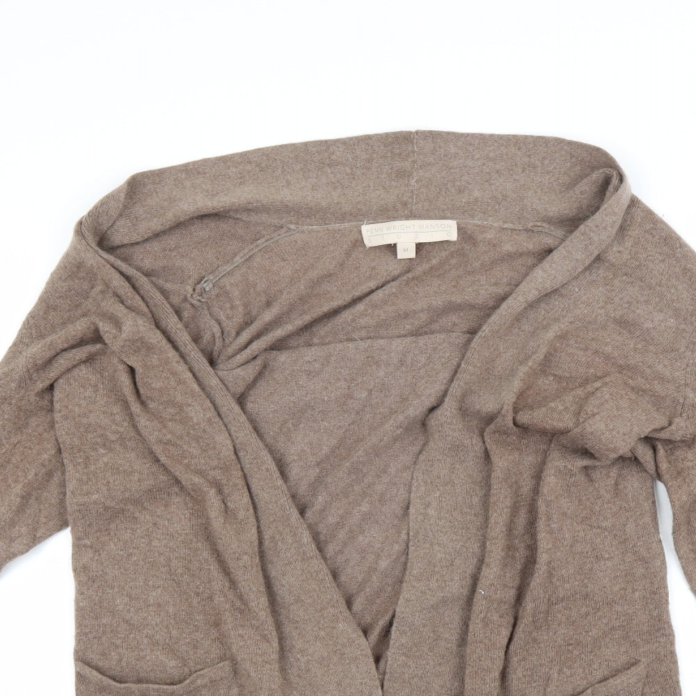 Fenn Wright Manson Womens Brown  Knit Cardigan Jumper Size M