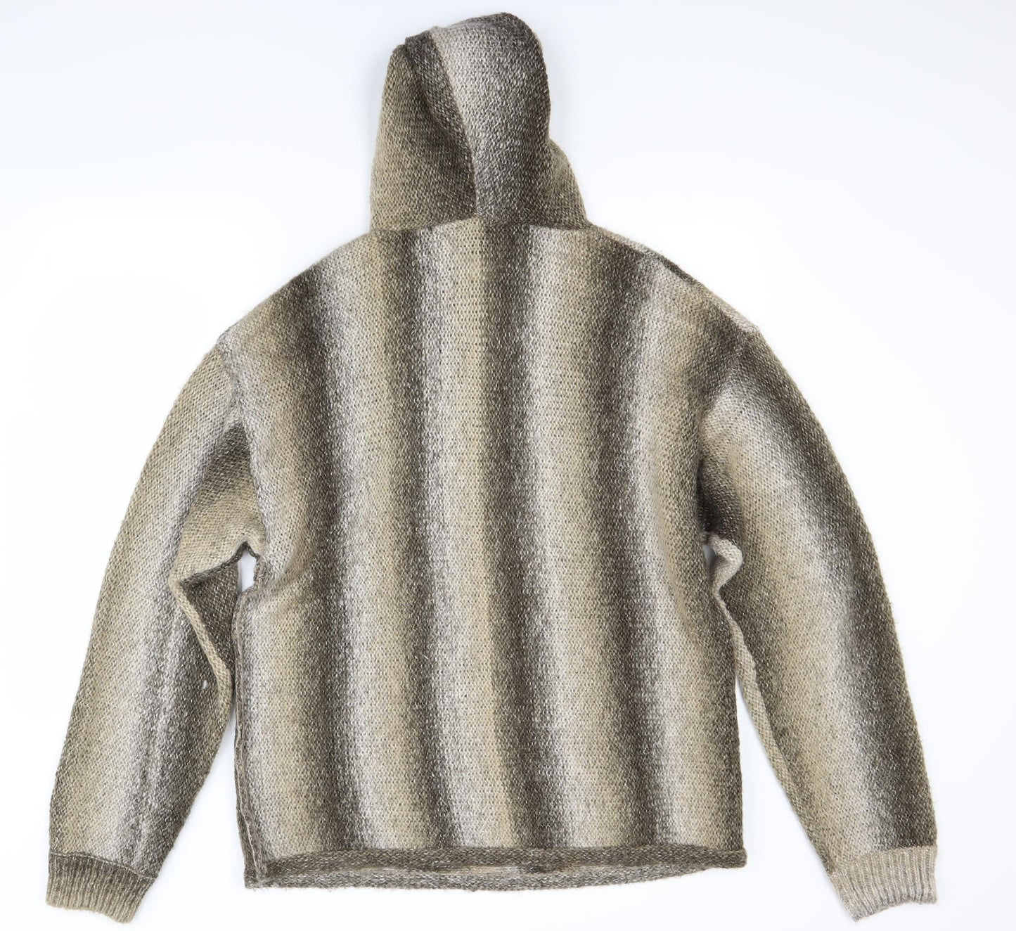 Urban Outfitters Mens Brown Striped  Pullover Hoodie Size L
