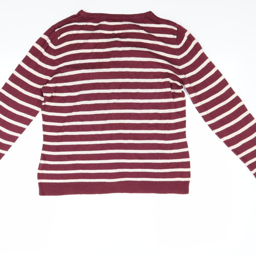 Atmosphere Womens Red Striped  Cardigan Jumper Size 16