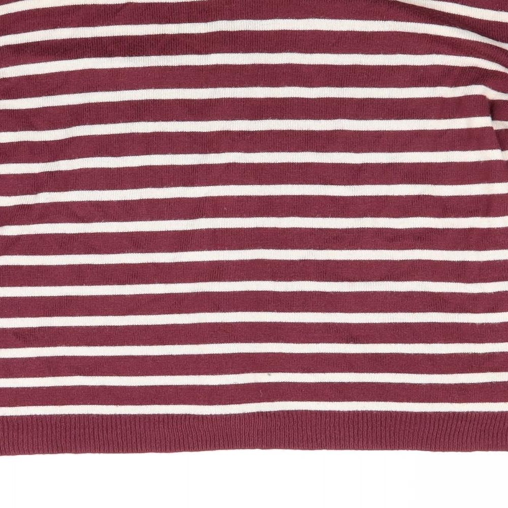 Atmosphere Womens Red Striped  Cardigan Jumper Size 16