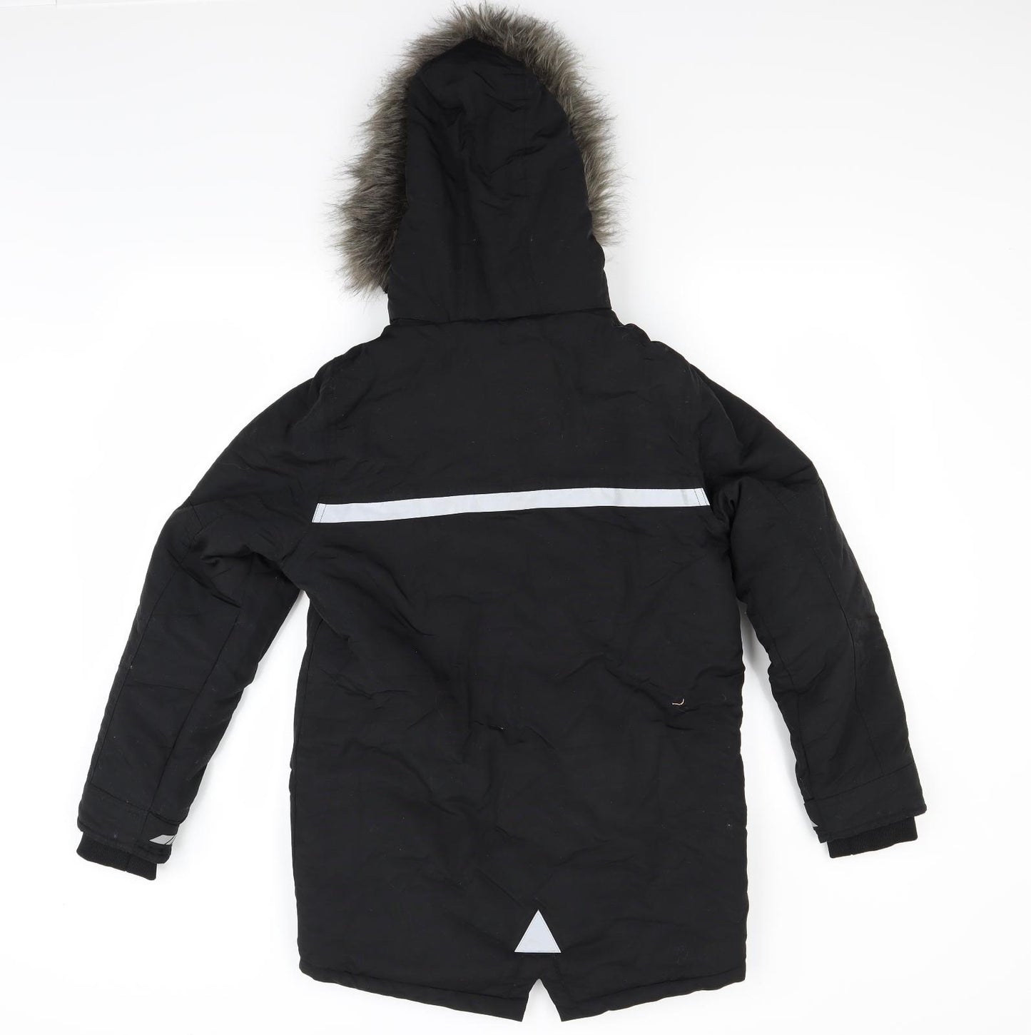 Blue Zoo Boys Black   Parka Coat Size 11-12 Years