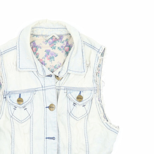 Newlook Womens Blue   Jacket Waistcoat Size 10