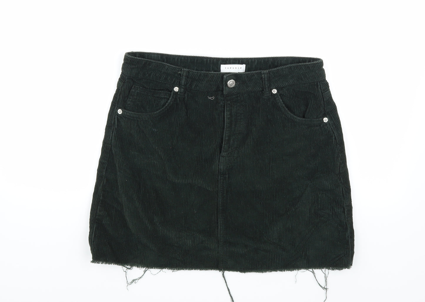Topshop Womens Green   A-Line Skirt Size 12