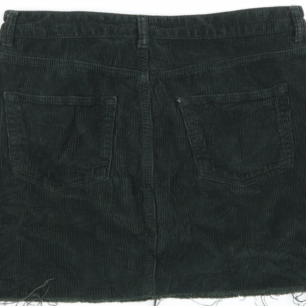 Topshop Womens Green   A-Line Skirt Size 12