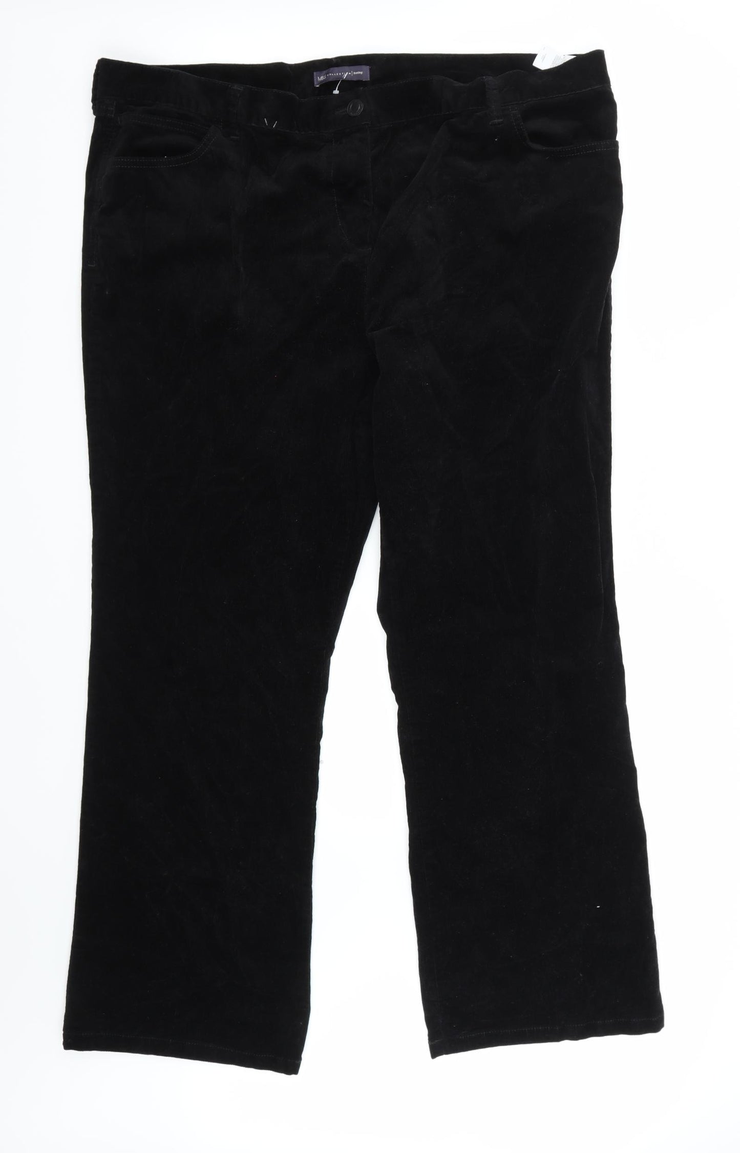 Marks and Spencer Womens Black   Trousers  Size 22 L30 in