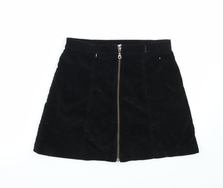 Cooperative Womens Black   A-Line Skirt Size S