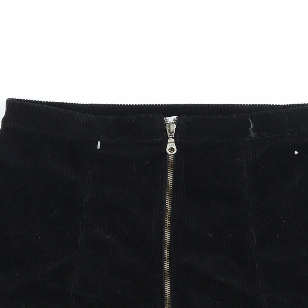 Cooperative Womens Black   A-Line Skirt Size S