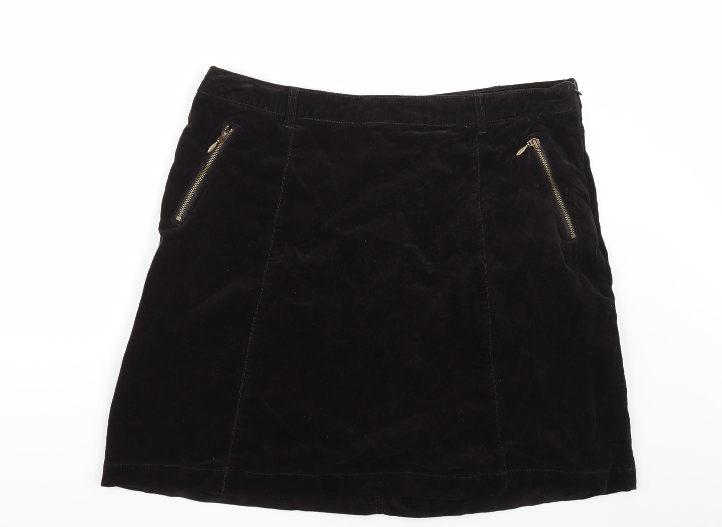 M&Co Womens Brown   A-Line Skirt Size 20