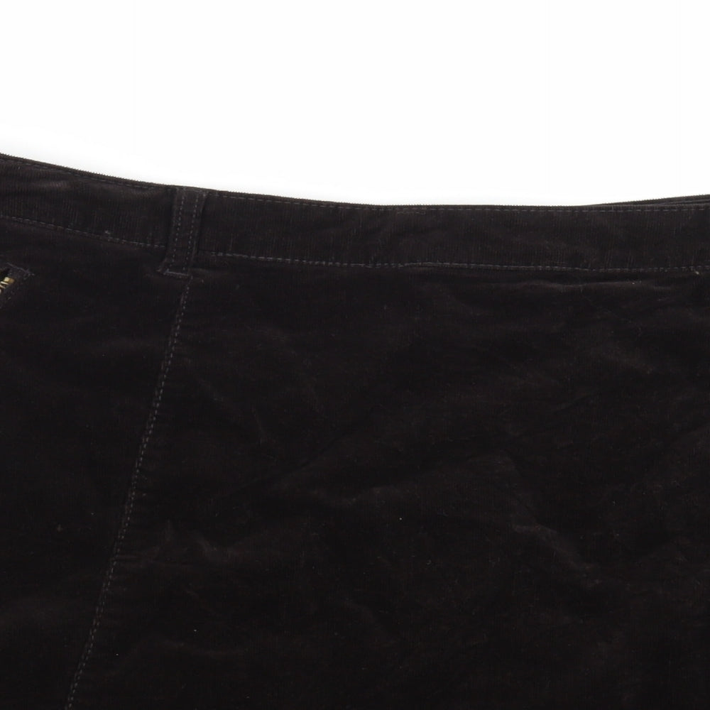 M&Co Womens Brown   A-Line Skirt Size 20