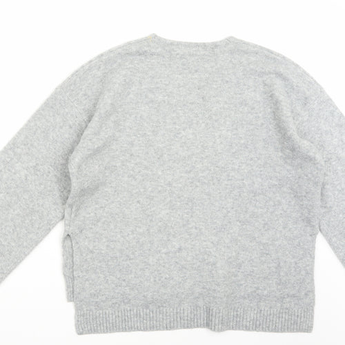 H&M Womens Grey   Pullover Jumper Size M