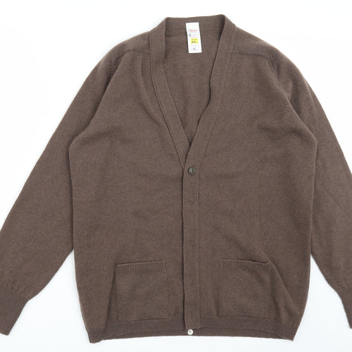 Marks and Spencer Mens Brown   Cardigan Jumper