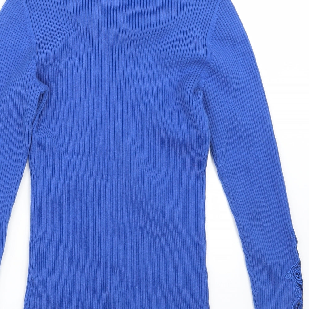 Together Womens Blue   Basic T-Shirt Size 10