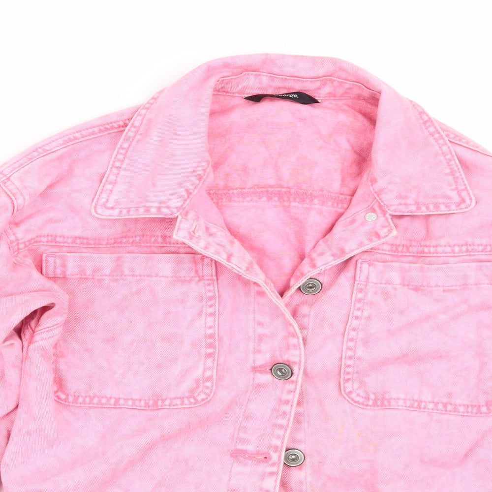 George Girls Pink   Jacket Coat Size 10-11 Years