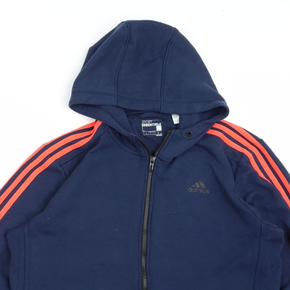 adidas Mens Blue   Full Zip Hoodie Size L