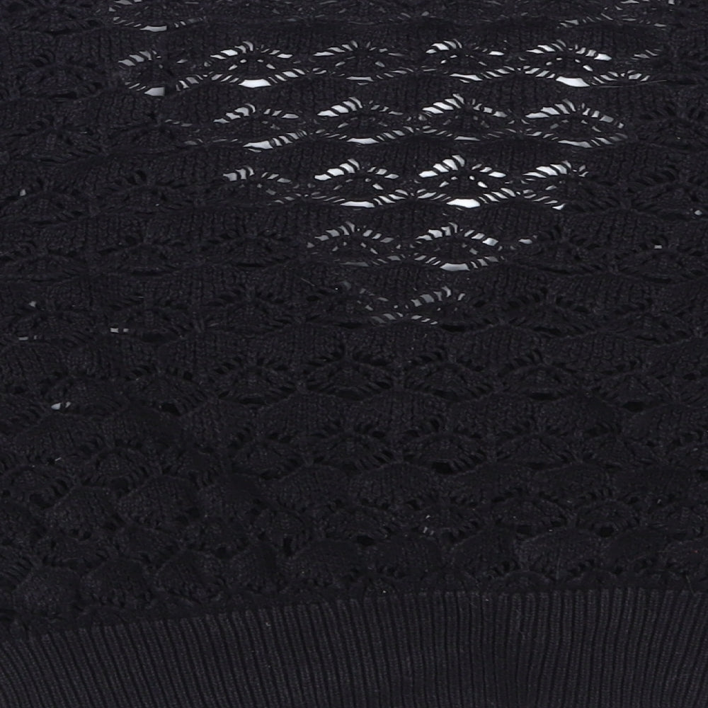 Papaya Womens Black  Rayon Cardigan Jumper Size 14