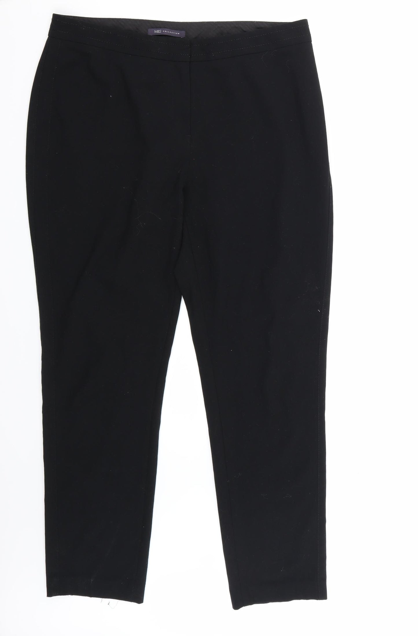 Marks and Spencer Womens Black   Trousers  Size 14 L28 in