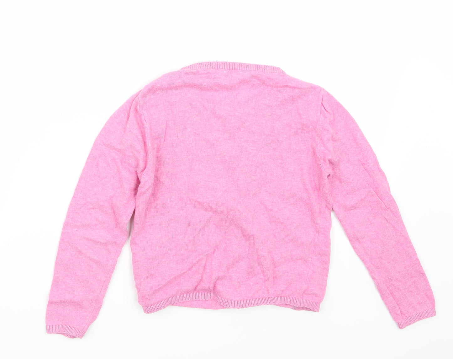 M&Co Girls Pink   Cardigan Jumper Size 5-6 Years