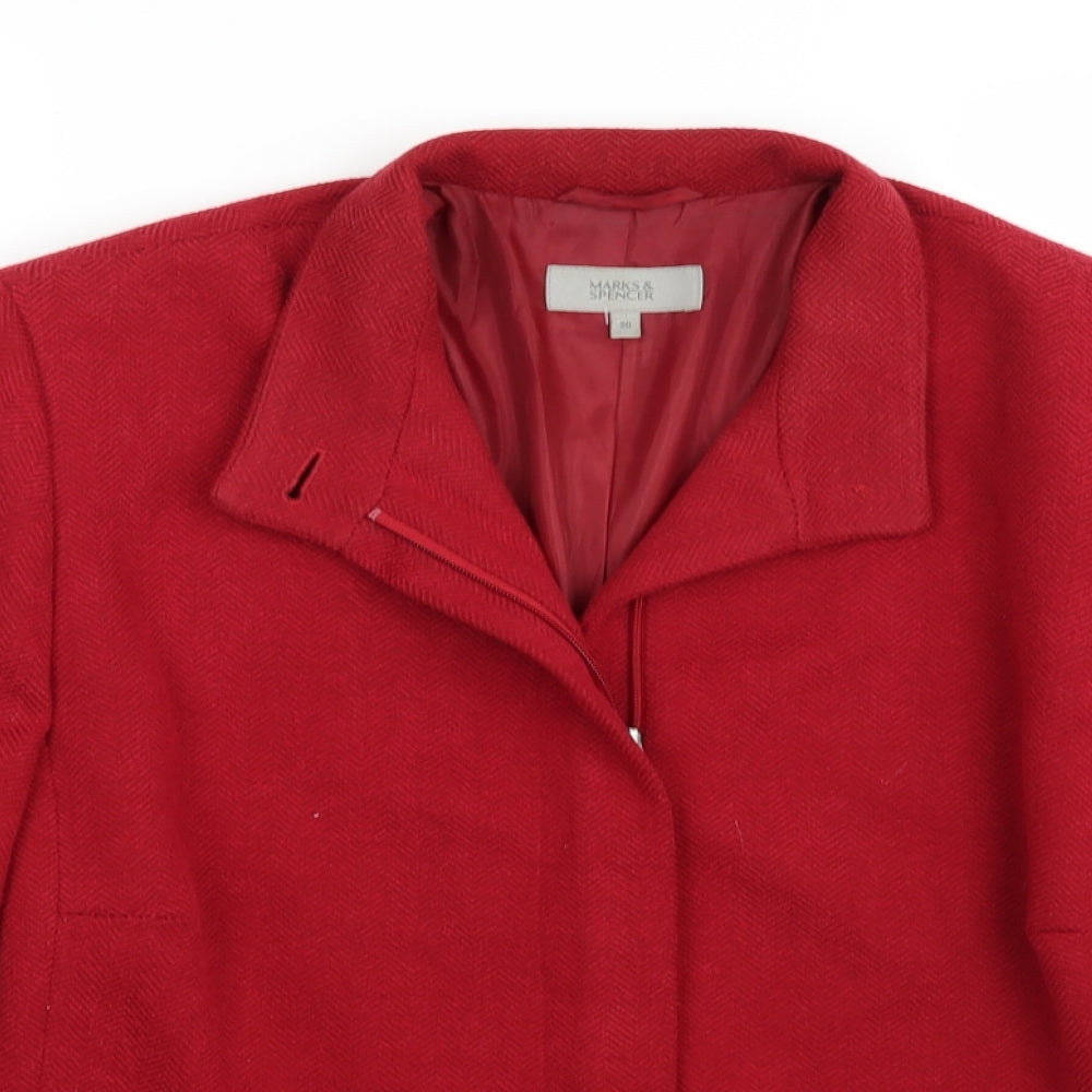 Marks and Spencer Womens Red   Jacket Coat Size 20