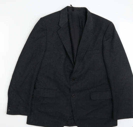 Front view of Greenwoods men’s grey jacket suit jacket, size 34