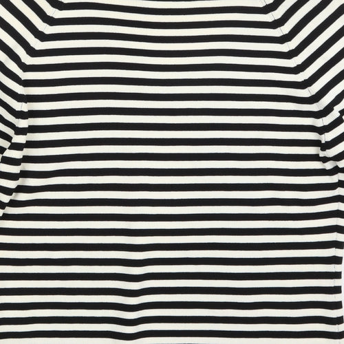 Joella Di Marco Womens White Striped  Pullover Jumper Size L