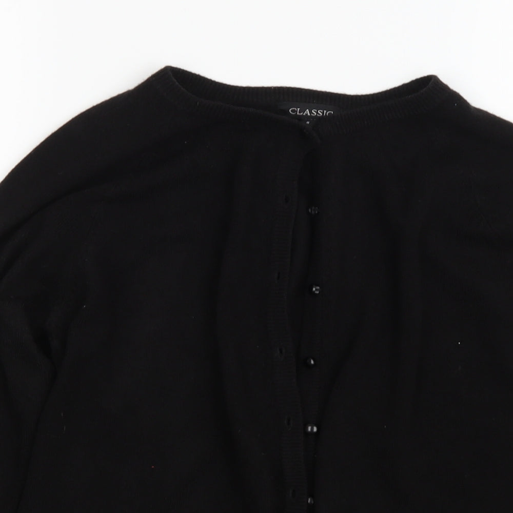 Classics Womens Black   Cardigan Jumper Size 8
