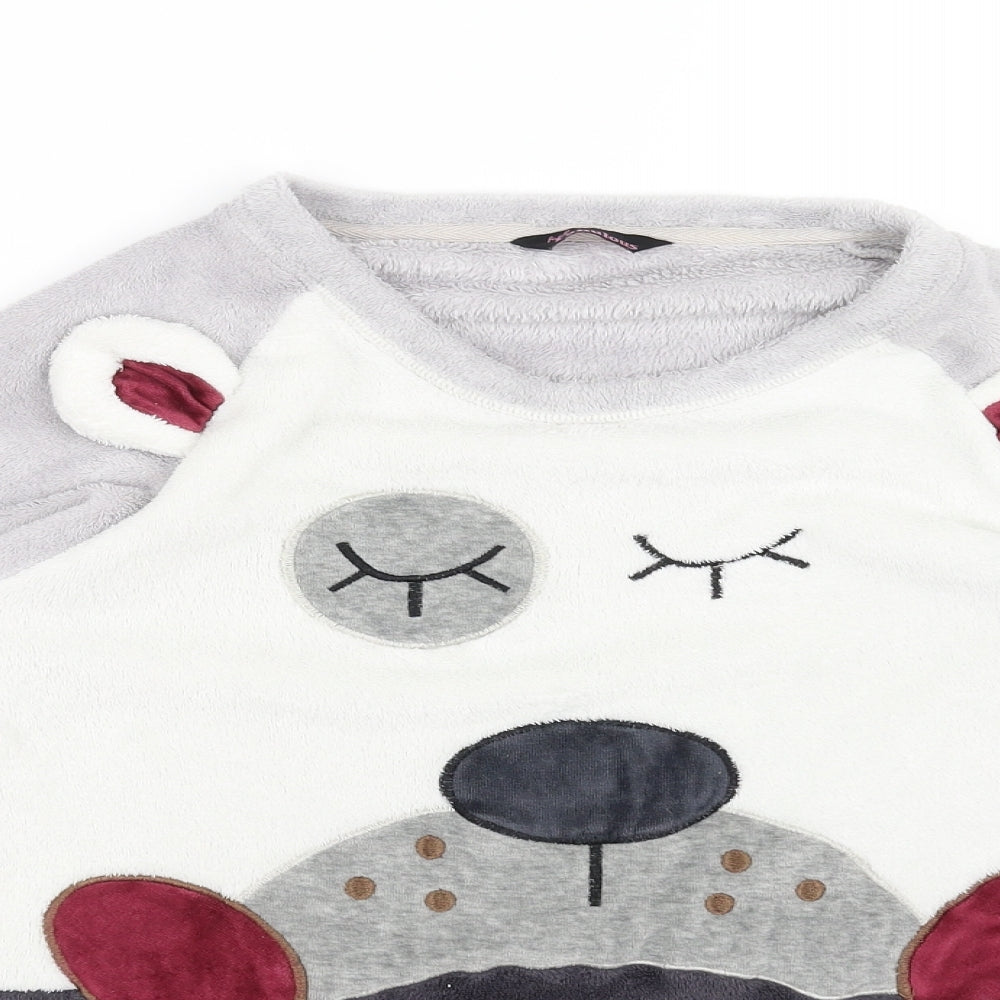 Feel Fabulous  Girls Grey Solid  Top Pyjama Top Size 12 Years