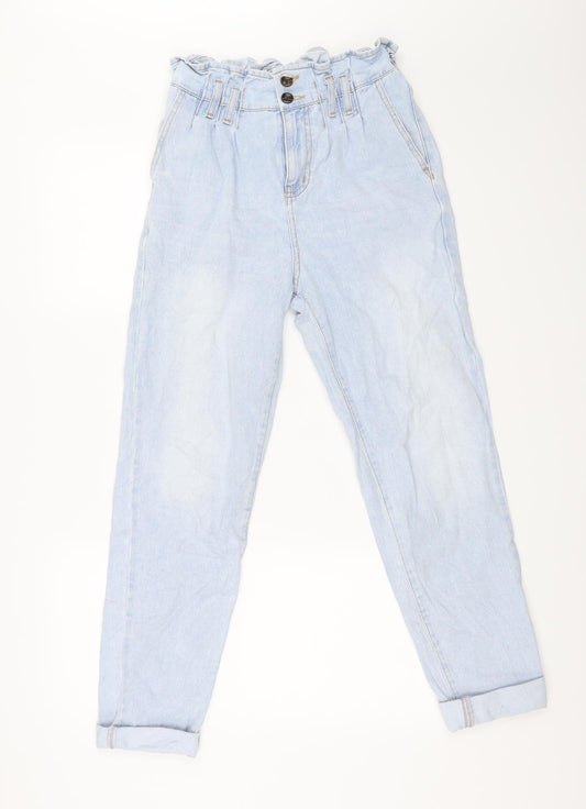 Front view of Denim co women’s blue bootcut jeans, size UK 6, 26-inch leg