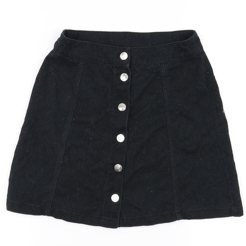 Divided Womens Black   A-Line Skirt Size 8