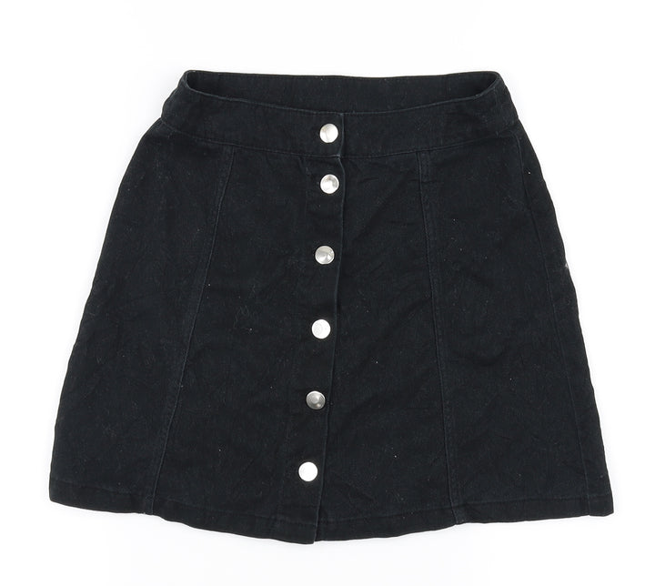 Divided Womens Black A-Line Skirt Size 8