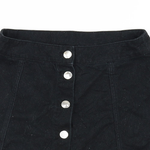 Divided Womens Black   A-Line Skirt Size 8