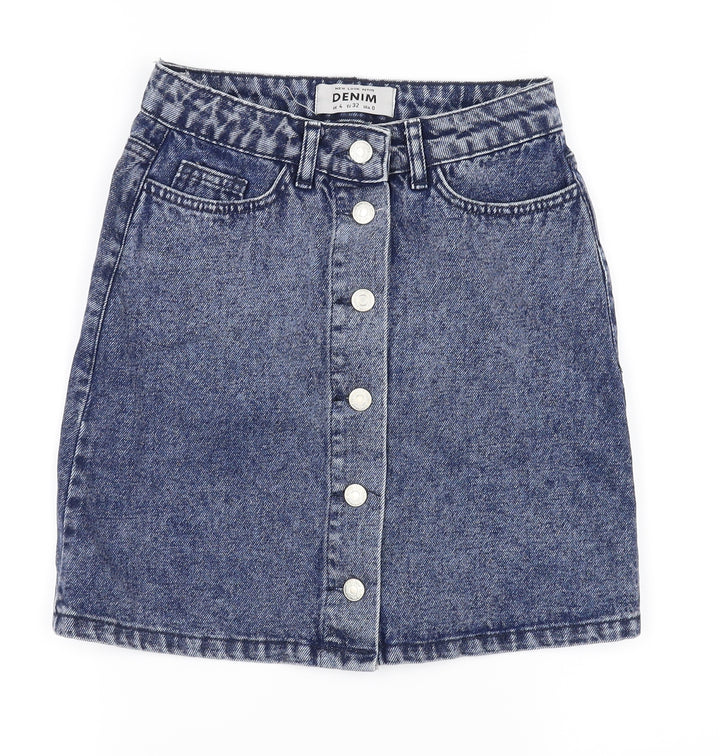 New Look Womens Blue A-Line Skirt Size 4