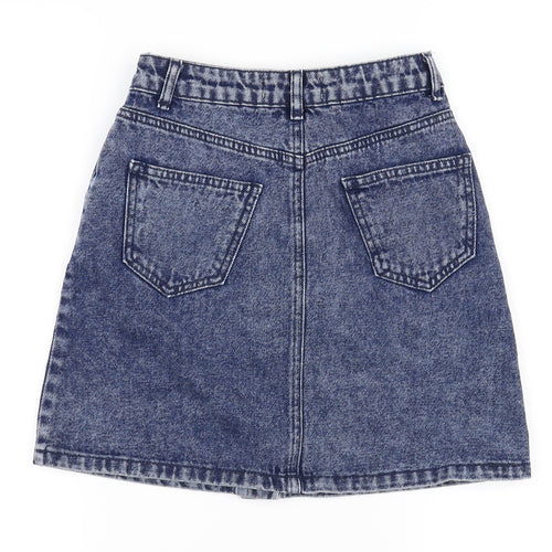 New Look Womens Blue   A-Line Skirt Size 4