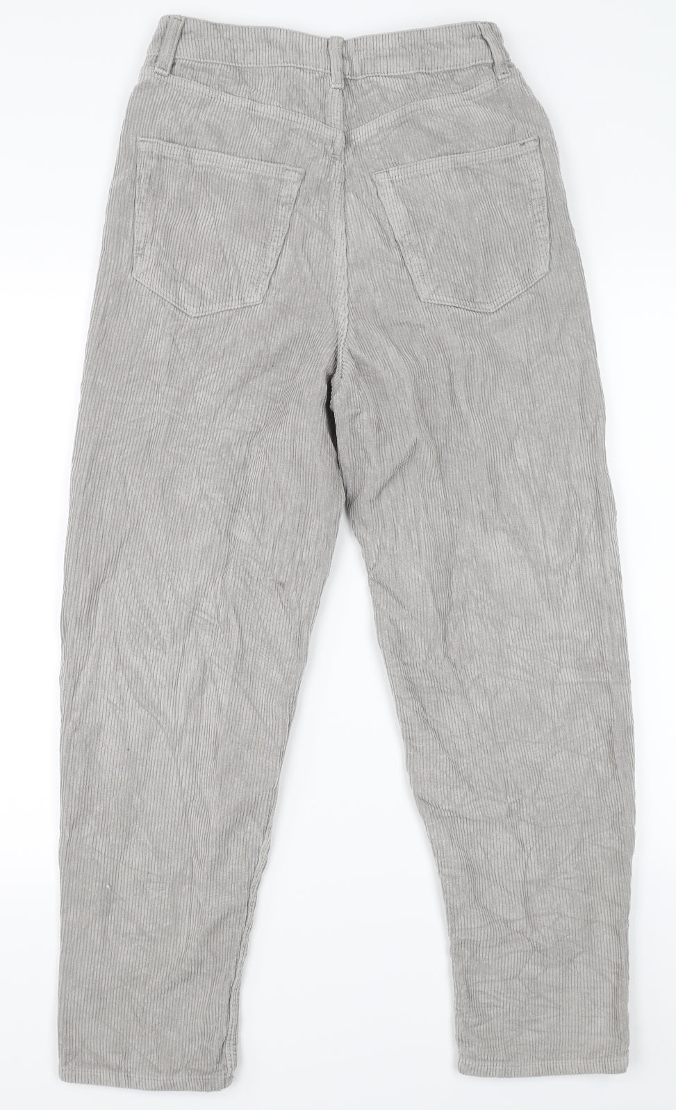 Topshop Mens Grey  Corduroy Straight Jeans Size 24 L30 in