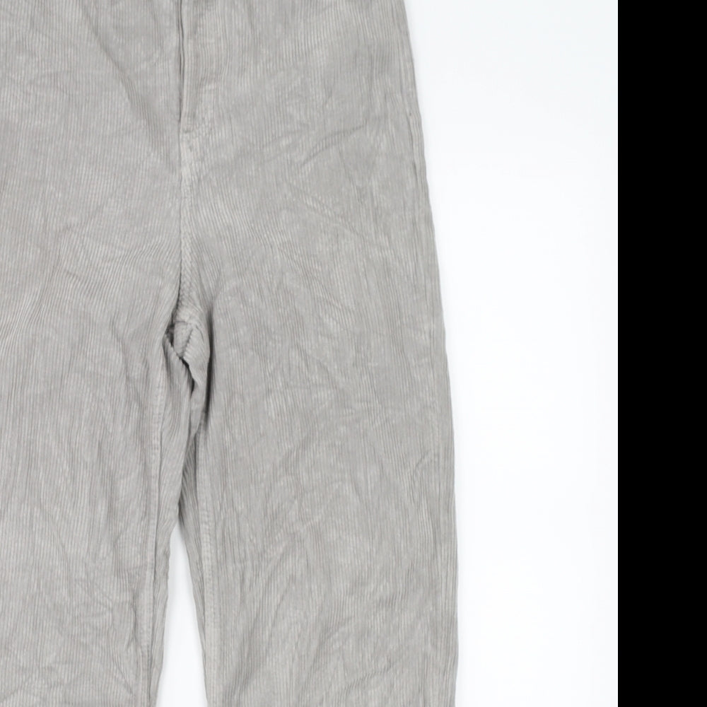 Topshop Mens Grey  Corduroy Straight Jeans Size 24 L30 in