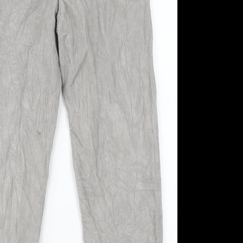 Topshop Mens Grey  Corduroy Straight Jeans Size 24 L30 in