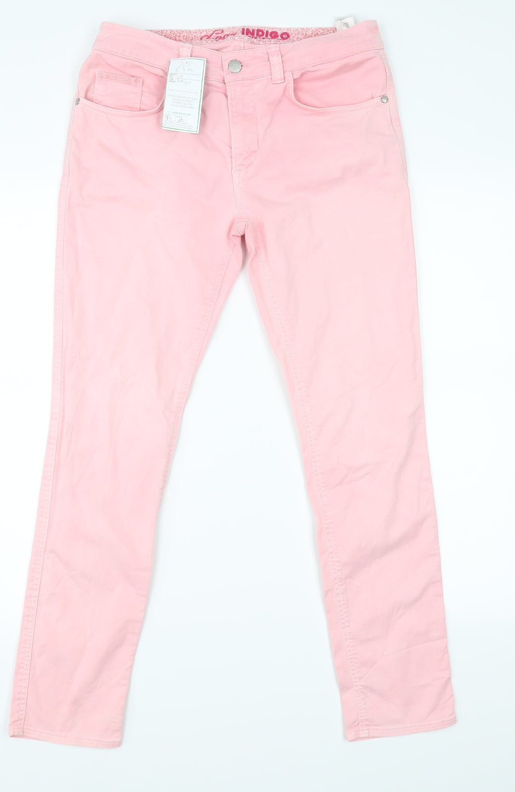 Indigo Collection Womens Pink   Skinny Jeans Size 10 L27 in