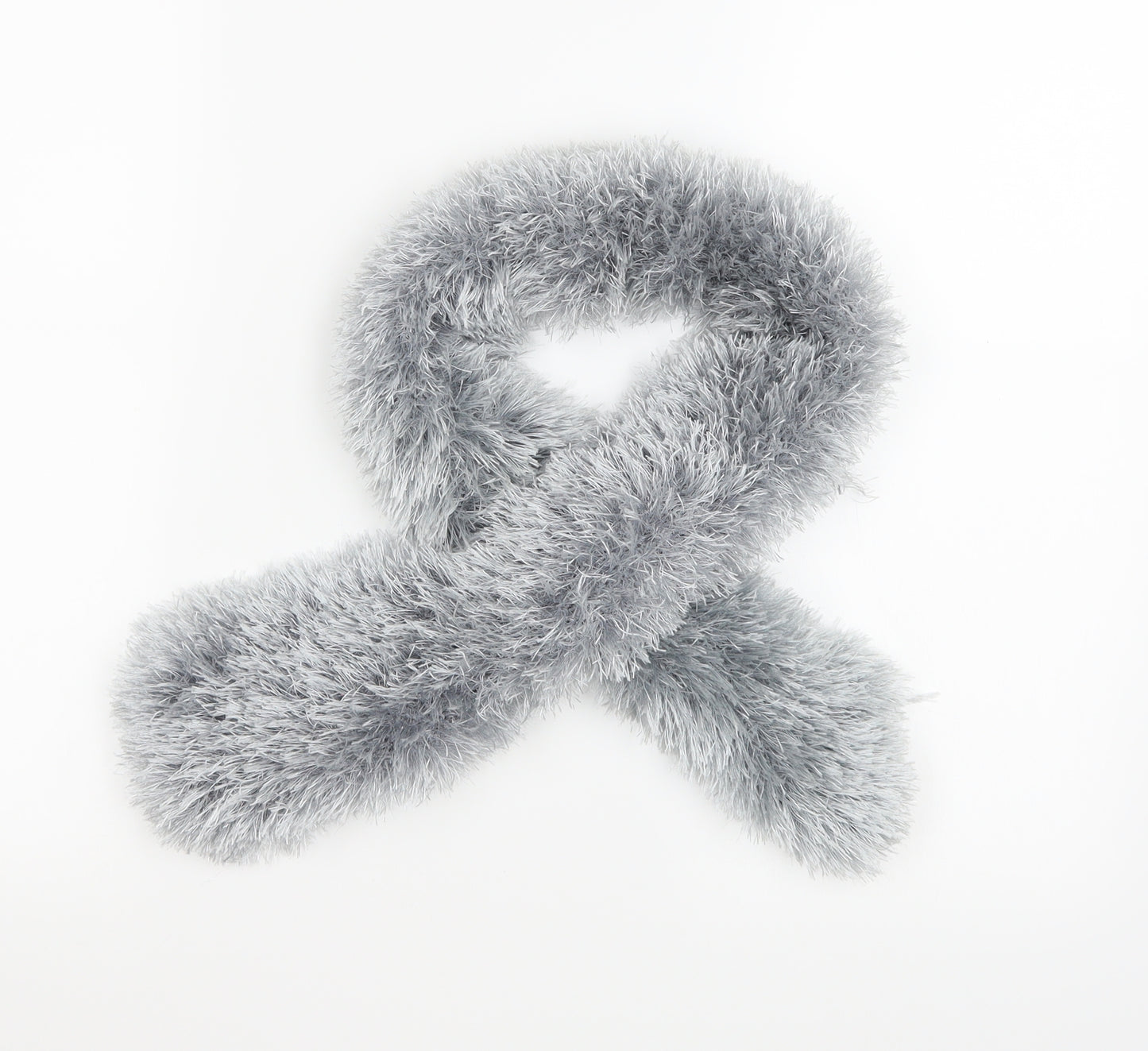 Preworn Womens Silver  Knit  Scarf