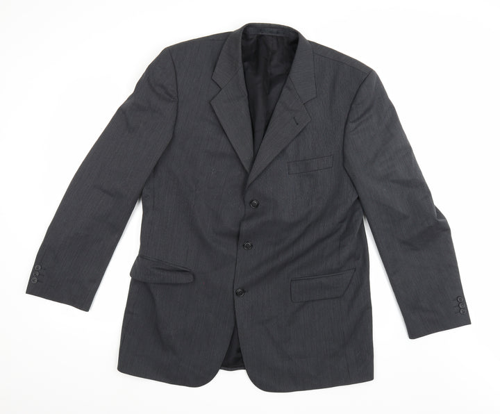 Copperstone Mens Grey  Rayon Jacket Suit Jacket Size 44