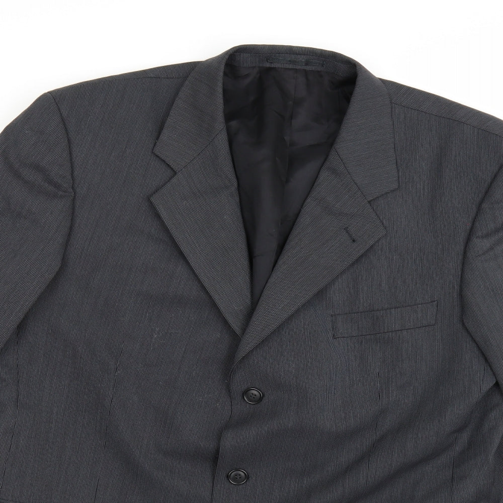 Copperstone Mens Grey  Rayon Jacket Suit Jacket Size 44