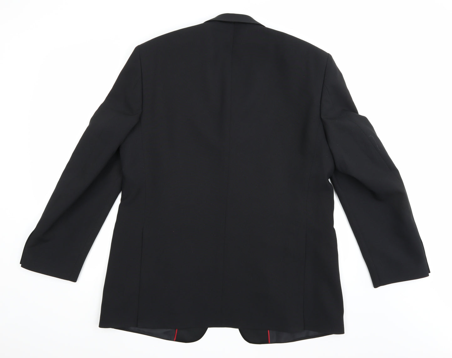 1860 Menswear Mens Black  Rayon Jacket Suit Jacket Size 42