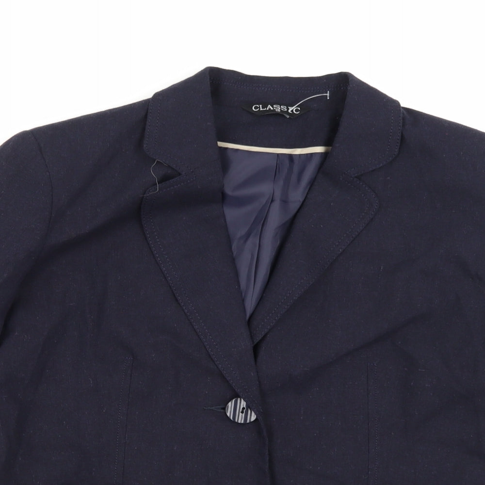 Classics Womens Blue   Jacket Blazer Size 12