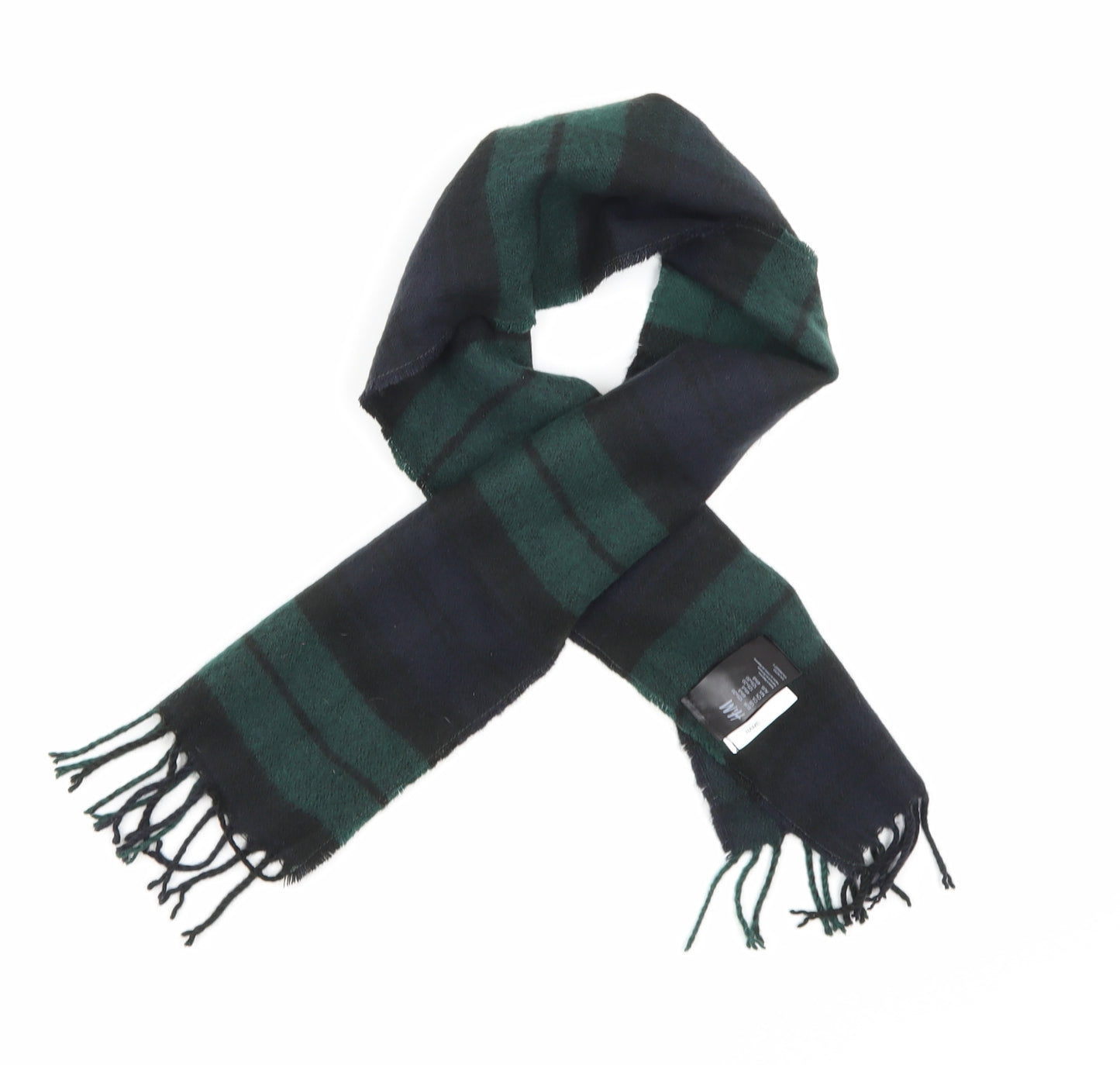 h&mqblue Boys Multicoloured Plaid Knit Scarf  One Size