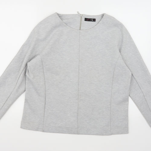 TU Womens Grey  Jersey Full Zip Sweatshirt Size 16